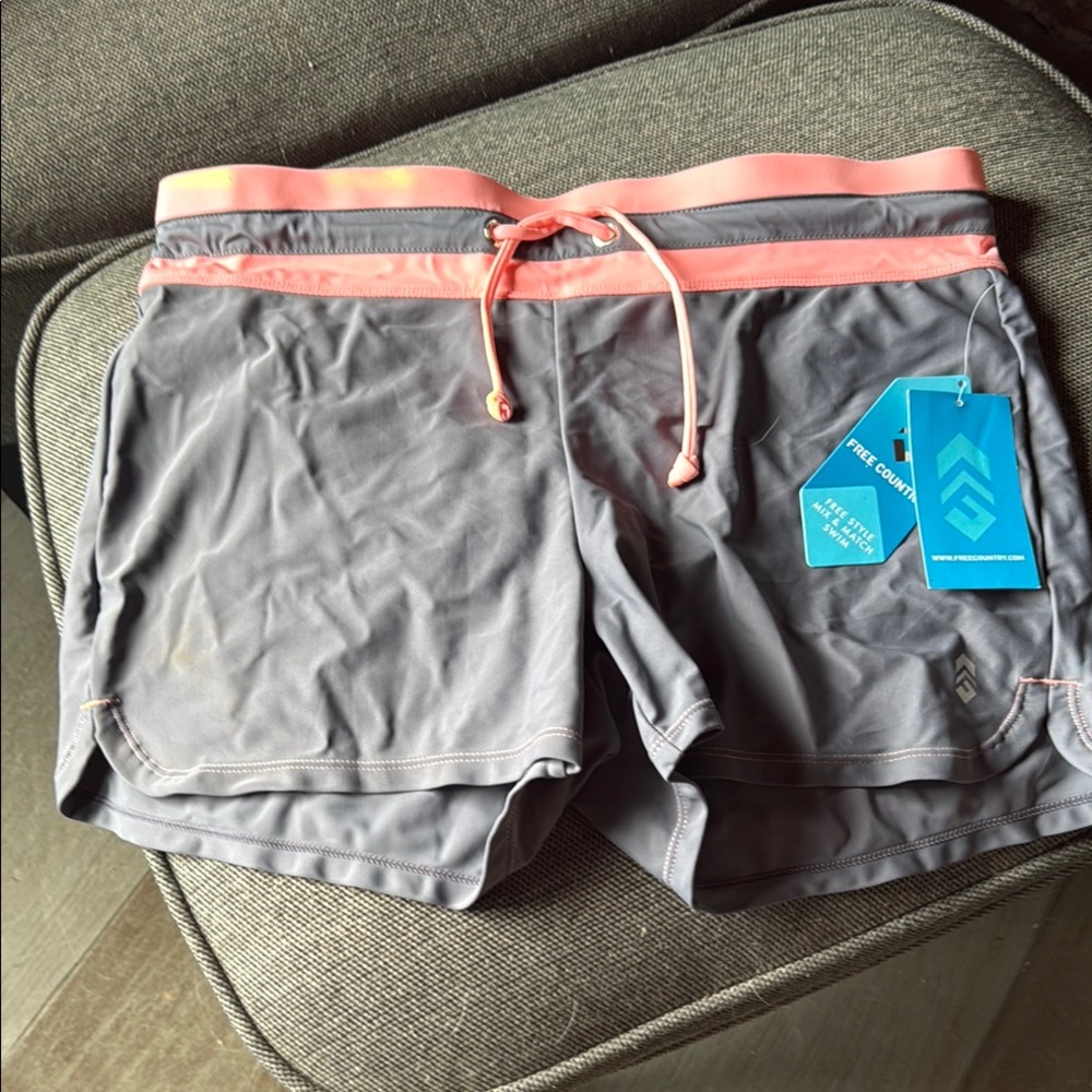 Gray and Pink Athletic Shorts